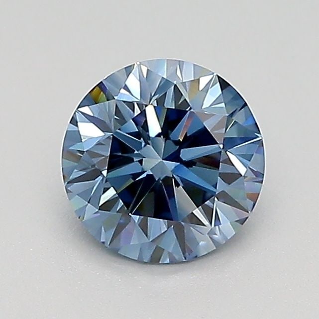Loose Diamond - ROUND 0.76ct Fancy Vivid Blue SI1: Loose Diamond - ROUND 0.76ct Fancy Vivid Blue SI1 Source: This is a real non-mined Diamond that has been grown in a lab Shape: ROUND Carats: 0.76 Color: Fancy Vivid Blue Certification: IGI Additional 
