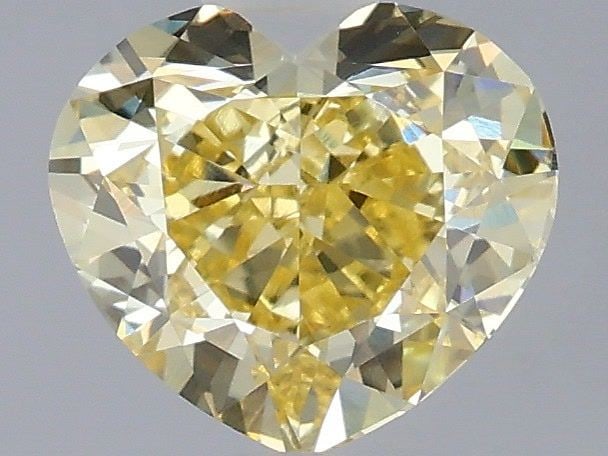 Loose Diamond - HEART 1.57ct Fancy Intense Yellow VVS2: Loose Diamond - HEART 1.57ct Fancy Intense Yellow VVS2 Source: This is a real non-mined Diamond that has been grown in a lab Shape: HEART Carats: 1.57 Color: Fancy Intense Yellow Certification: IGI Vi