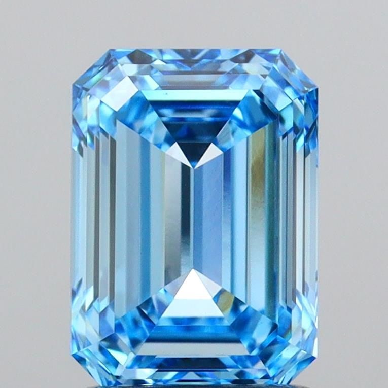 Loose Diamond - EMERALD 1.53ct Fancy Vivid Blue VVS2: Loose Diamond - EMERALD 1.53ct Fancy Vivid Blue VVS2 Source: This is a real non-mined Diamond that has been grown in a lab Shape: EMERALD Carats: 1.53 Color: Fancy Vivid Blue Certification: IGI Video: