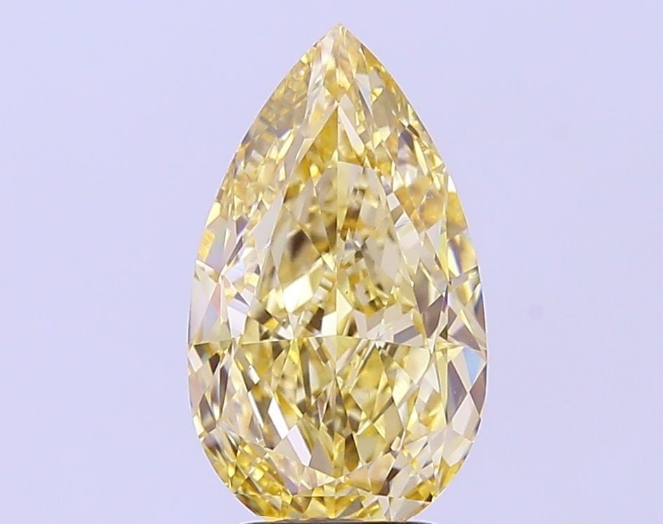 Loose Diamond - PEAR 4.03ct Fancy Yellow VS1: Loose Diamond - PEAR 4.03ct Fancy Yellow VS1 Source: This is a real non-mined Diamond that has been grown in a lab Shape: PEAR Carats: 4.03 Color: Fancy Yellow Certification: IGI Video: