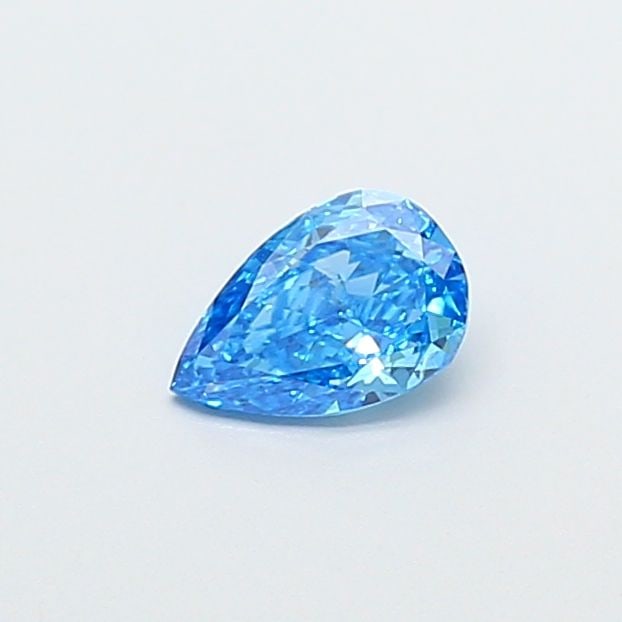 Loose Diamond - PEAR 0.44ct Fancy Vivid Blue VVS2: Loose Diamond - PEAR 0.44ct Fancy Vivid Blue VVS2 Source: This is a real non-mined Diamond that has been grown in a lab Shape: PEAR Carats: 0.44 Color: Fancy Vivid Blue Certification: IGI Video: