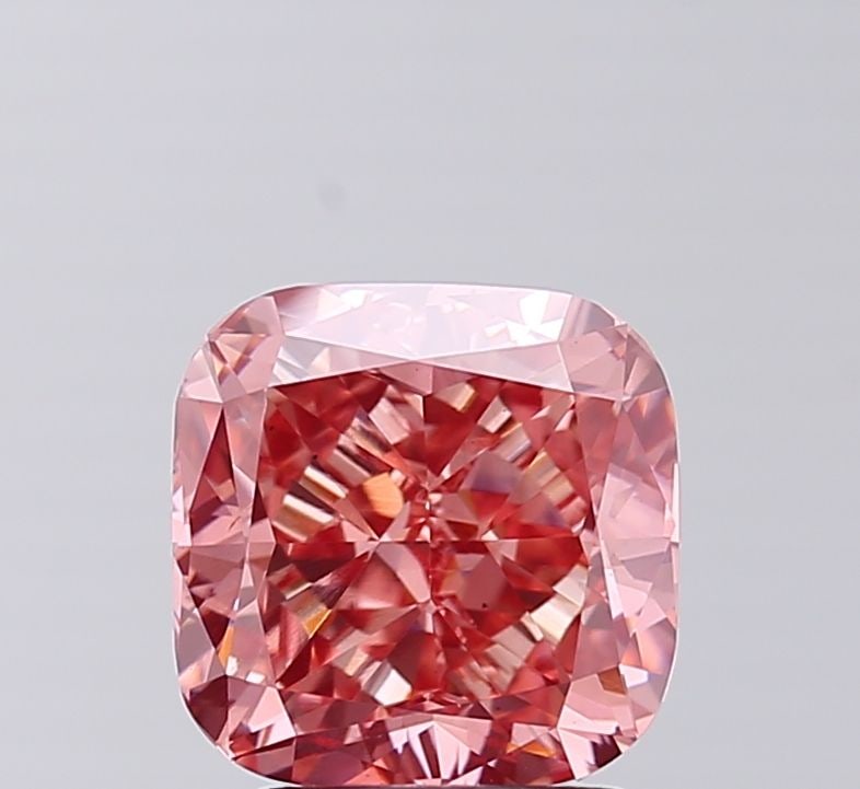 Loose Diamond - CUSHION MODIFIED 3.06ct Fancy Vivid Pink VS2: Loose Diamond - CUSHION MODIFIED 3.06ct Fancy Vivid Pink VS2 Source: This is a real non-mined Diamond that has been grown in a lab Shape: CUSHION MODIFIED Carats: 3.06 Color: Fancy Vivid Pink Certific