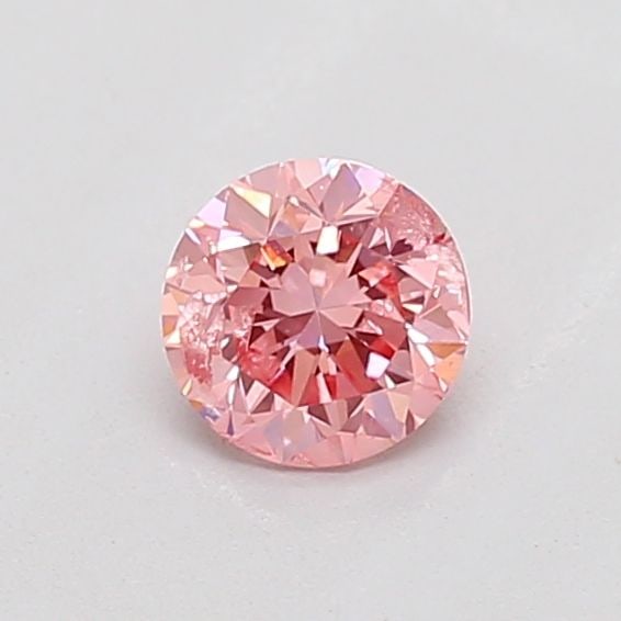 Loose Diamond - ROUND 0.43ct Fancy Vivid Pink I1: Loose Diamond - ROUND 0.43ct Fancy Vivid Pink I1 Source: This is a real non-mined Diamond that has been grown in a lab Shape: ROUND Carats: 0.43 Color: Fancy Vivid Pink Certification: NONE Additional 