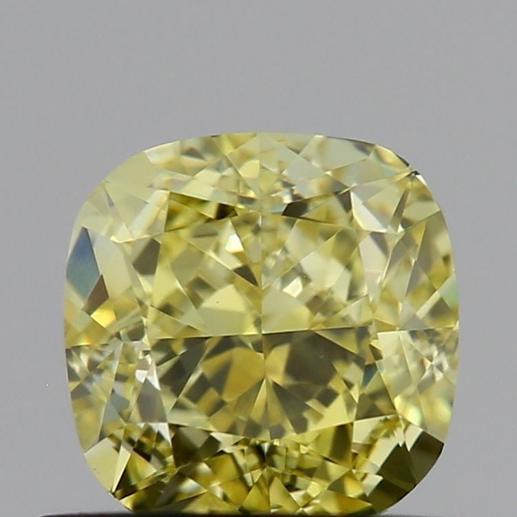 Loose Diamond - CUSHION MODIFIED 0.6ct Fancy Yellow VVS2: Loose Diamond - CUSHION MODIFIED 0.6ct Fancy Yellow VVS2 Source: This is a real non-mined Diamond that has been grown in a lab Shape: CUSHION MODIFIED Carats: 0.6 Color: Fancy Yellow Certification: IG