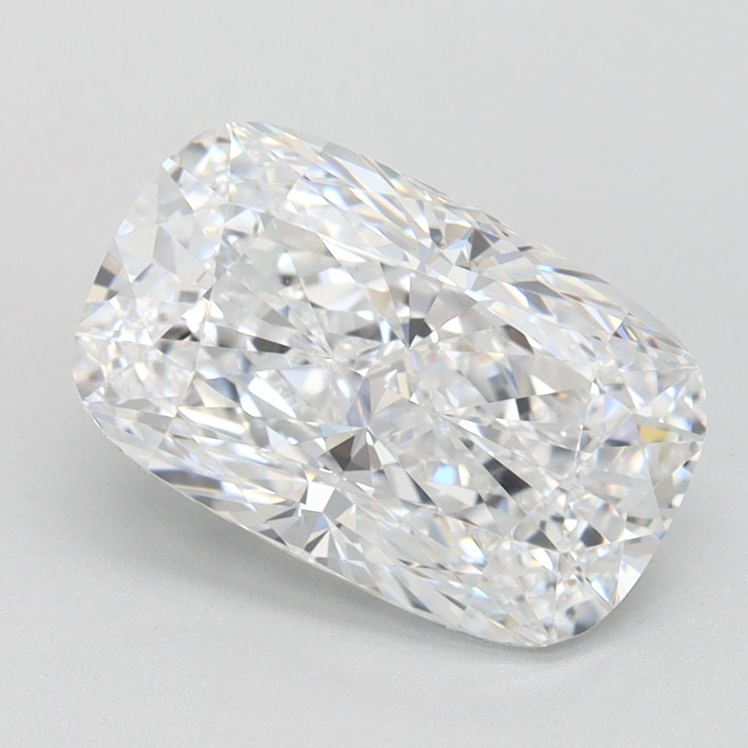 Loose Diamond - CUSHION MODIFIED 2.3ct D FL: Loose Diamond - CUSHION MODIFIED 2.3ct D FL Source: This is a real non-mined Diamond that has been grown in a lab Shape: CUSHION MODIFIED Carats: 2.3 Color: D Clarity: FL Certification: IGI Video: