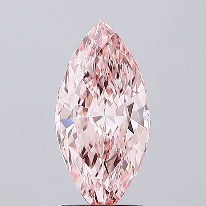 Loose Diamond - MARQUISE 1.79ct Fancy Vivid Pink VS1: Loose Diamond - MARQUISE 1.79ct Fancy Vivid Pink VS1 Source: This is a real non-mined Diamond that has been grown in a lab Shape: MARQUISE Carats: 1.79 Color: Fancy Vivid Pink Certification: IGI Video