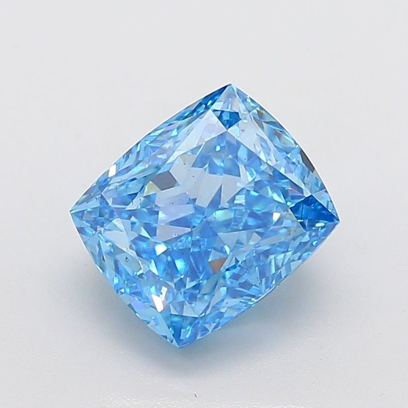 Loose Diamond - CUSHION MODIFIED 5.11ct Fancy Vivid Blue VS2: Loose Diamond - CUSHION MODIFIED 5.11ct Fancy Vivid Blue VS2 Source: This is a real non-mined Diamond that has been grown in a lab Shape: CUSHION MODIFIED Carats: 5.11 Color: Fancy Vivid Blue Certific