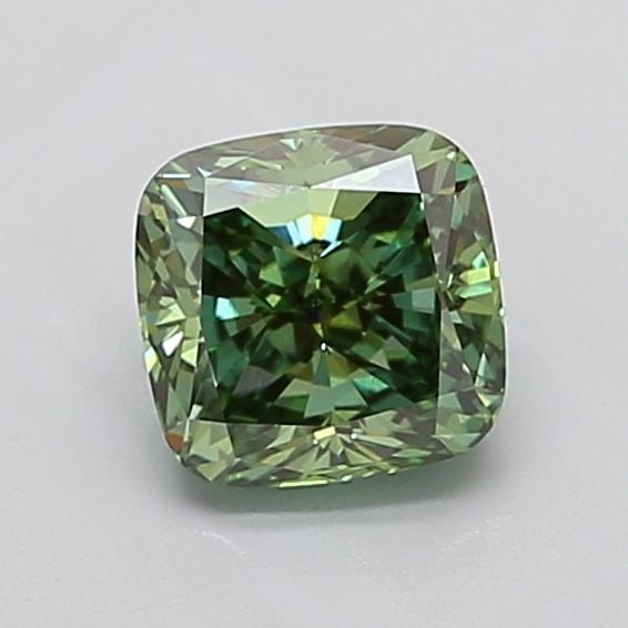 Loose Diamond - CUSHION MODIFIED 2.0ct Fancy Vivid Green VVS2: Loose Diamond - CUSHION MODIFIED 2.0ct Fancy Vivid Green VVS2 Source: This is a real non-mined Diamond that has been grown in a lab Shape: CUSHION MODIFIED Carats: 2.0 Color: Fancy Vivid Green Certifi