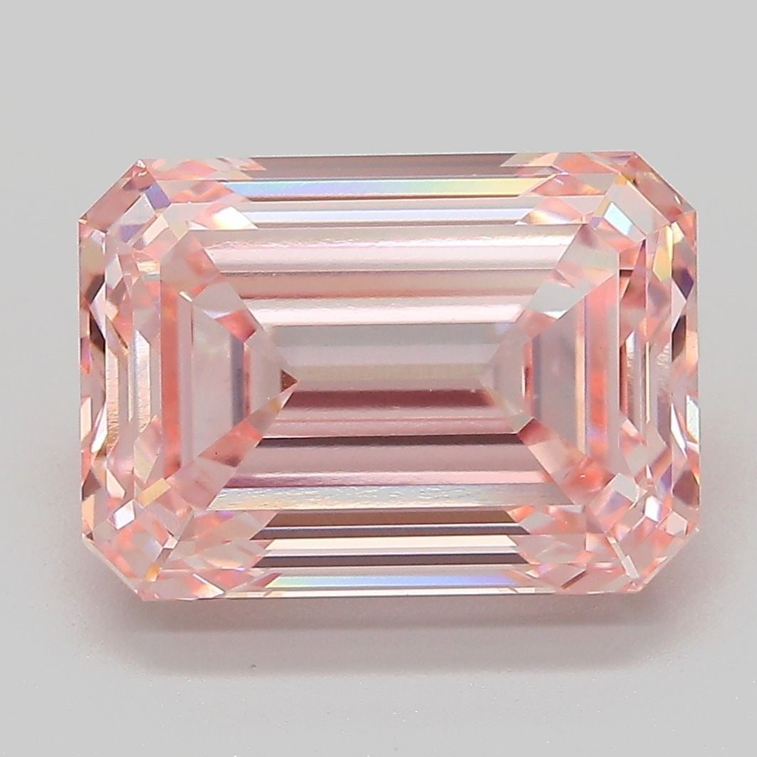 Loose Diamond - EMERALD 6.59ct Fancy Intense Pink VVS2: Loose Diamond - EMERALD 6.59ct Fancy Intense Pink VVS2 Source: This is a real non-mined Diamond that has been grown in a lab Shape: EMERALD Carats: 6.59 Color: Fancy Intense Pink Certification: IGI Vi