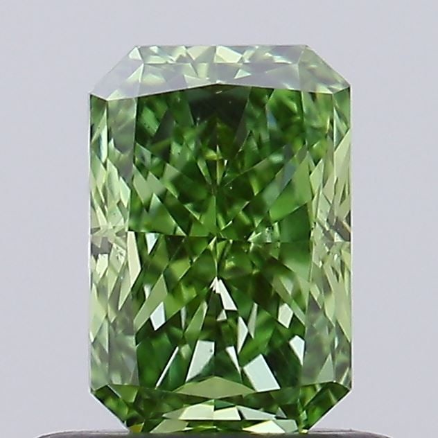 Loose Diamond - RADIANT 0.66ct Fancy Vivid Green VS1: Loose Diamond - RADIANT 0.66ct Fancy Vivid Green VS1 Source: This is a real non-mined Diamond that has been grown in a lab Shape: RADIANT Carats: 0.66 Color: Fancy Vivid Green Certification: NONE Vide