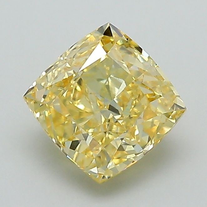 Loose Diamond - CUSHION MODIFIED 1.25ct Fancy Intense Yellow VS1: Loose Diamond - CUSHION MODIFIED 1.25ct Fancy Intense Yellow VS1 Source: This is a real non-mined Diamond that has been grown in a lab Shape: CUSHION MODIFIED Carats: 1.25 Color: Fancy Intense Yellow 