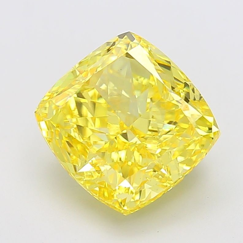 Loose Diamond - CUSHION MODIFIED 7.11ct Fancy Vivid Yellow VS1: Loose Diamond - CUSHION MODIFIED 7.11ct Fancy Vivid Yellow VS1 Source: This is a real non-mined Diamond that has been grown in a lab Shape: CUSHION MODIFIED Carats: 7.11 Color: Fancy Vivid Yellow Cert