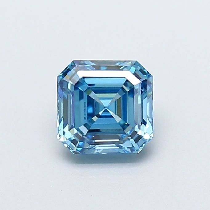 Loose Diamond - ASSCHER 1.09ct Fancy Vivid Blue VS1: Loose Diamond - ASSCHER 1.09ct Fancy Vivid Blue VS1 Source: This is a real non-mined Diamond that has been grown in a lab Shape: ASSCHER Carats: 1.09 Color: Fancy Vivid Blue Certification: IGI Video: