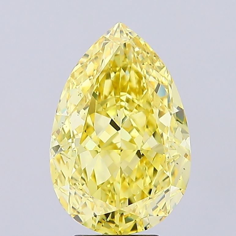 Loose Diamond - PEAR 5.45ct Fancy Intense Yellow VS2: Loose Diamond - PEAR 5.45ct Fancy Intense Yellow VS2 Source: This is a real non-mined Diamond that has been grown in a lab Shape: PEAR Carats: 5.45 Color: Fancy Intense Yellow Certification: IGI Video