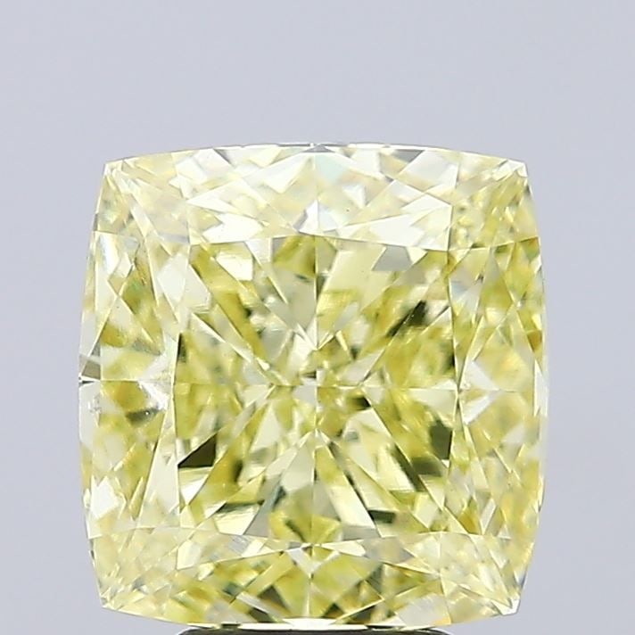 Loose Diamond - CUSHION MODIFIED 5.31ct Fancy Yellow VS2: Loose Diamond - CUSHION MODIFIED 5.31ct Fancy Yellow VS2 Source: This is a real non-mined Diamond that has been grown in a lab Shape: CUSHION MODIFIED Carats: 5.31 Color: Fancy Yellow Certification: I