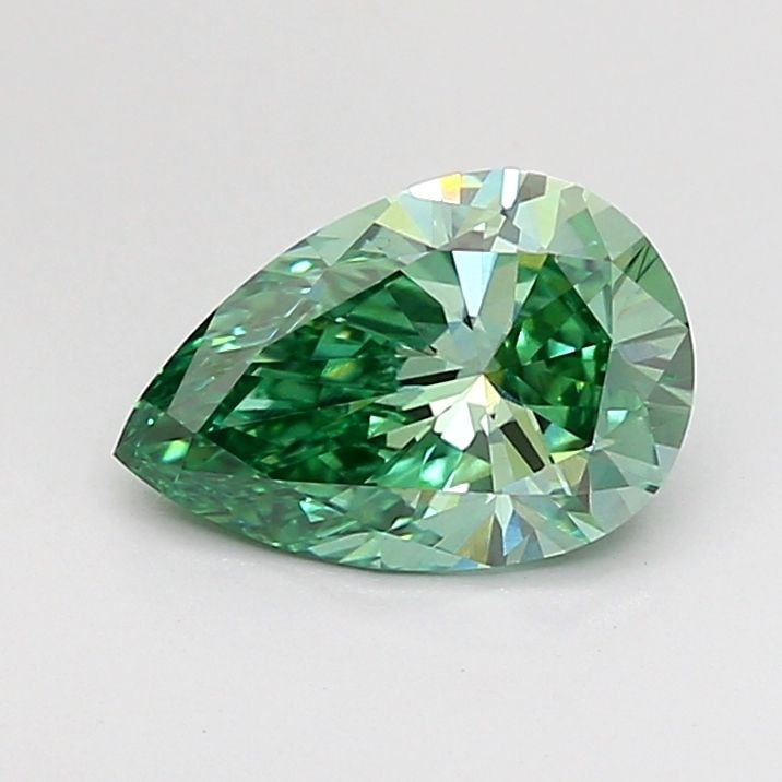 Loose Diamond - PEAR 1.34ct Fancy Vivid Green VS1: Loose Diamond - PEAR 1.34ct Fancy Vivid Green VS1 Source: This is a real non-mined Diamond that has been grown in a lab Shape: PEAR Carats: 1.34 Color: Fancy Vivid Green Certification: IGI Video: