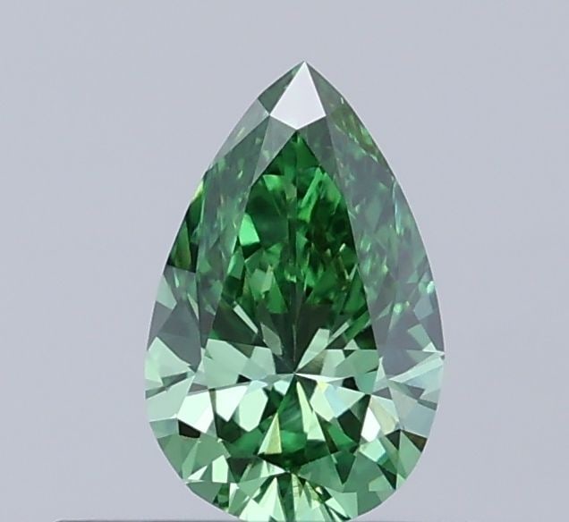 Loose Diamond - PEAR 0.26ct Fancy Vivid Green VVS2: Loose Diamond - PEAR 0.26ct Fancy Vivid Green VVS2 Source: This is a real non-mined Diamond that has been grown in a lab Shape: PEAR Carats: 0.26 Color: Fancy Vivid Green Certification: IGI Video: