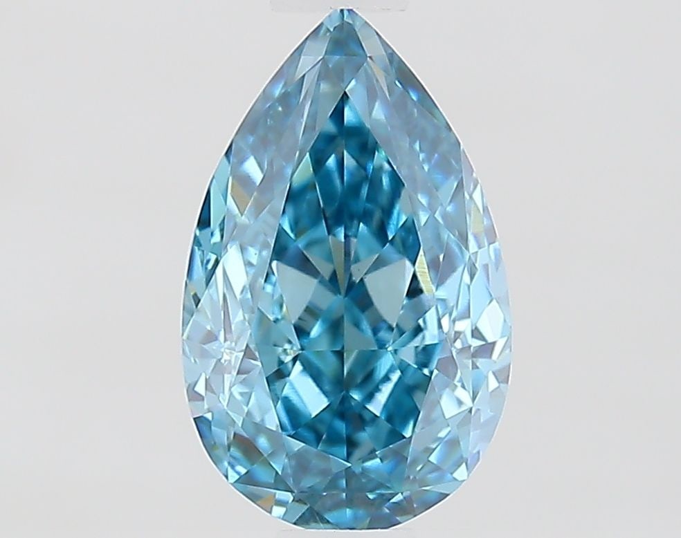 Loose Diamond - PEAR 1.14ct Fancy Vivid Blue VS1: Loose Diamond - PEAR 1.14ct Fancy Vivid Blue VS1 Source: This is a real non-mined Diamond that has been grown in a lab Shape: PEAR Carats: 1.14 Color: Fancy Vivid Blue Certification: IGI Video: