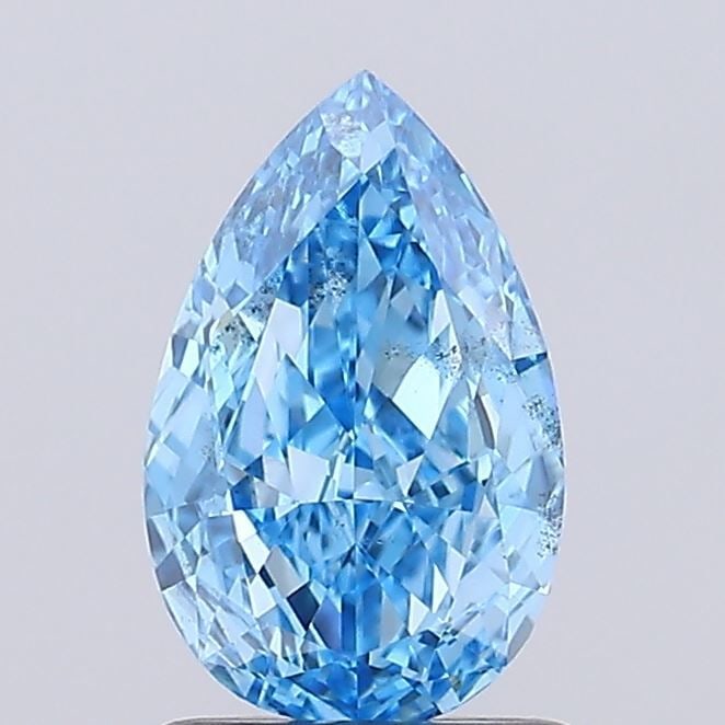 Loose Diamond - PEAR 1.07ct Fancy Intense Blue SI1: Loose Diamond - PEAR 1.07ct Fancy Intense Blue SI1 Source: This is a real non-mined Diamond that has been grown in a lab Shape: PEAR Carats: 1.07 Color: Fancy Intense Blue Certification: NONE Video: