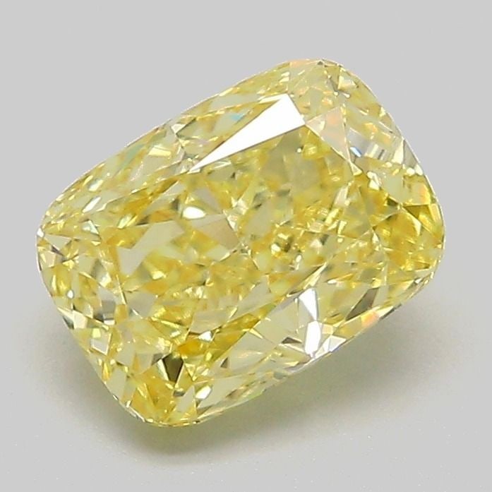 Loose Diamond - CUSHION MODIFIED 1.61ct Fancy Intense Yellow VVS2: Loose Diamond - CUSHION MODIFIED 1.61ct Fancy Intense Yellow VVS2 Source: This is a real non-mined Diamond that has been grown in a lab Shape: CUSHION MODIFIED Carats: 1.61 Color: Fancy Intense Yellow