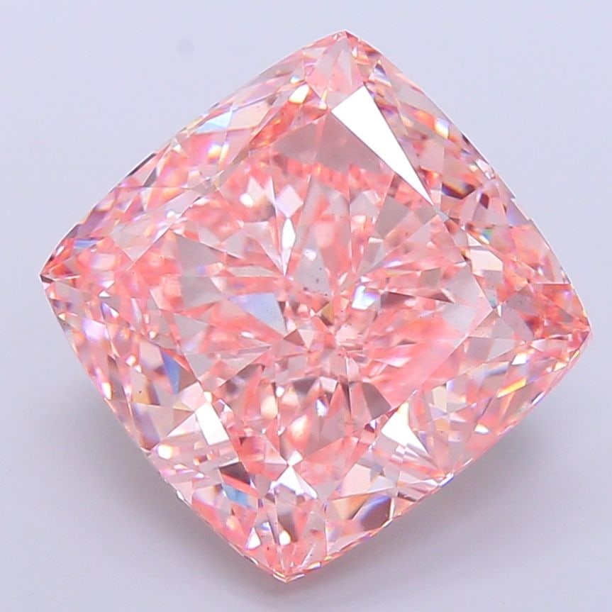 Loose Diamond - CUSHION MODIFIED 23.25ct Fancy Vivid Pink VS2: Loose Diamond - CUSHION MODIFIED 23.25ct Fancy Vivid Pink VS2 Source: This is a real non-mined Diamond that has been grown in a lab Shape: CUSHION MODIFIED Carats: 23.25 Color: Fancy Vivid Pink Certif