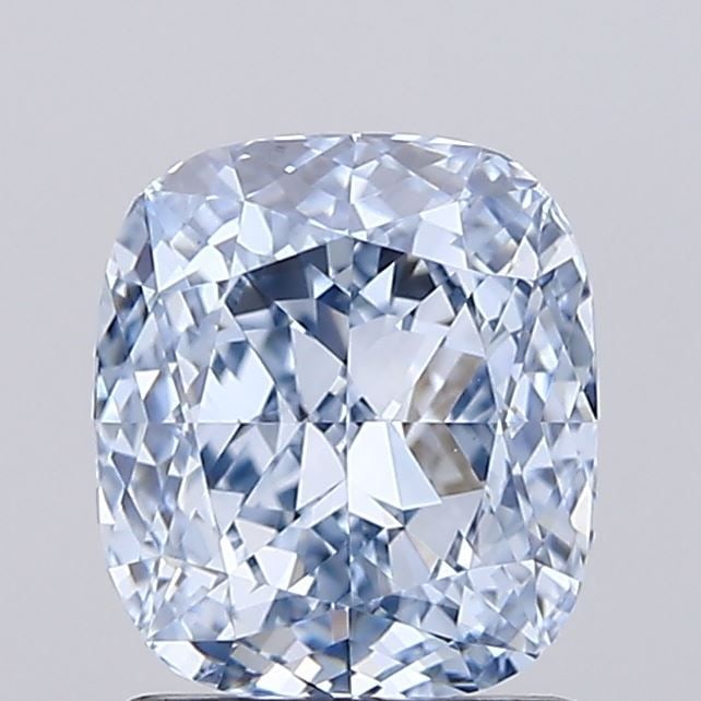 Loose Diamond - CUSHION MODIFIED 1.42ct Fancy Light Blue VVS2: Loose Diamond - CUSHION MODIFIED 1.42ct Fancy Light Blue VVS2 Source: This is a real non-mined Diamond that has been grown in a lab Shape: CUSHION MODIFIED Carats: 1.42 Color: Fancy Light Blue Certifi