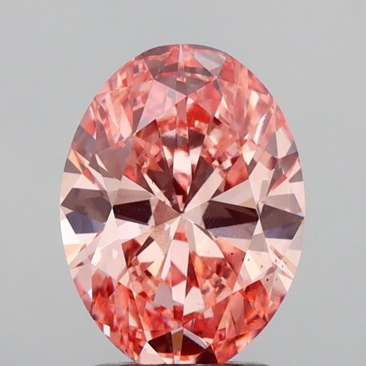 Loose Diamond - OVAL 2.01ct Fancy Vivid Brownish Pink VS2: Loose Diamond - OVAL 2.01ct Fancy Vivid Brownish Pink VS2 Source: This is a real non-mined Diamond that has been grown in a lab Shape: OVAL Carats: 2.01 Color: Fancy Vivid Brownish Pink Certification: