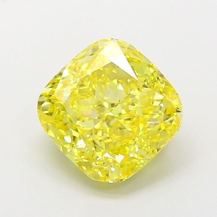 Loose Diamond - CUSHION MODIFIED 4.1ct Fancy Vivid Yellow VS2: Loose Diamond - CUSHION MODIFIED 4.1ct Fancy Vivid Yellow VS2 Source: This is a real non-mined Diamond that has been grown in a lab Shape: CUSHION MODIFIED Carats: 4.1 Color: Fancy Vivid Yellow Certif