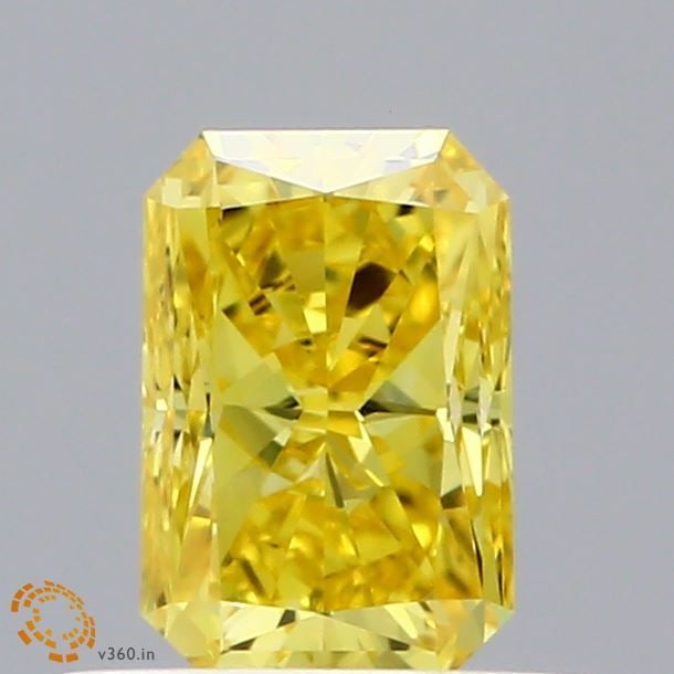 Loose Diamond - RADIANT 0.68ct Fancy Vivid Yellow VS1: Loose Diamond - RADIANT 0.68ct Fancy Vivid Yellow VS1 Source: This is a real non-mined Diamond that has been grown in a lab Shape: RADIANT Carats: 0.68 Color: Fancy Vivid Yellow Certification: IGI Vid