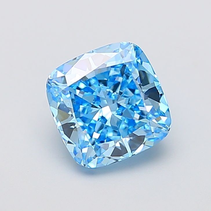 Loose Diamond - CUSHION MODIFIED 3.03ct Fancy Vivid Blue VS2: Loose Diamond - CUSHION MODIFIED 3.03ct Fancy Vivid Blue VS2 Source: This is a real non-mined Diamond that has been grown in a lab Shape: CUSHION MODIFIED Carats: 3.03 Color: Fancy Vivid Blue Certific