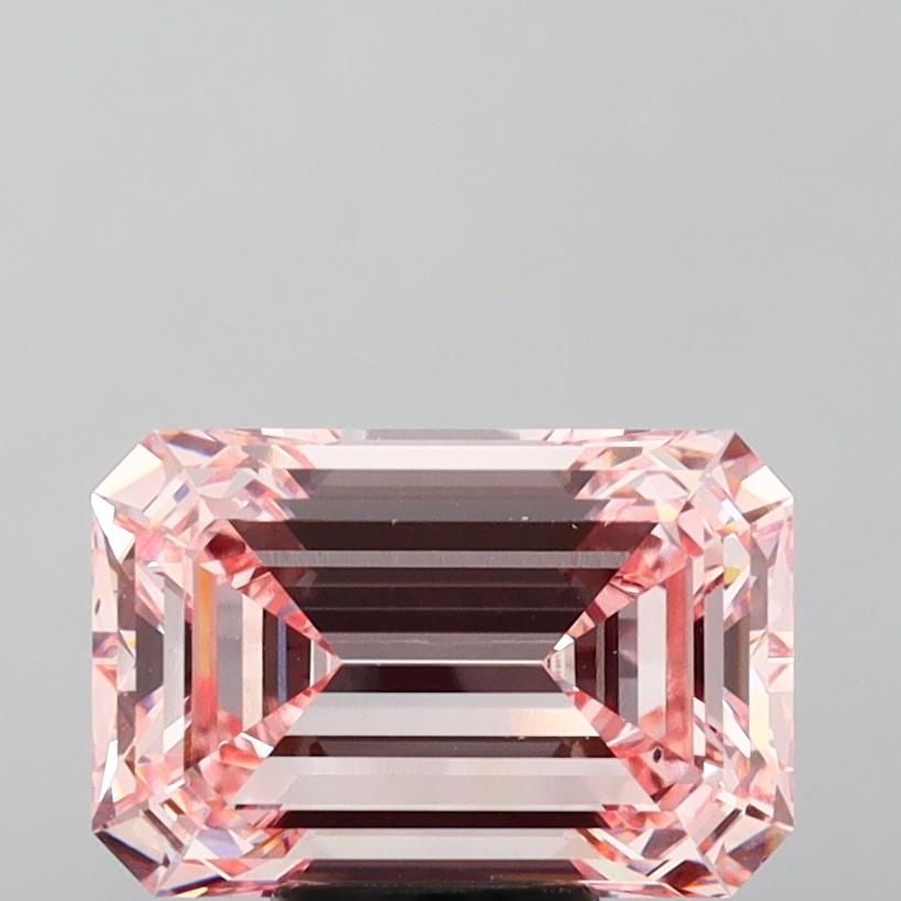 Loose Diamond - EMERALD 6.45ct Fancy Intense Pink VS2: Loose Diamond - EMERALD 6.45ct Fancy Intense Pink VS2 Source: This is a real non-mined Diamond that has been grown in a lab Shape: EMERALD Carats: 6.45 Color: Fancy Intense Pink Certification: IGI Vid