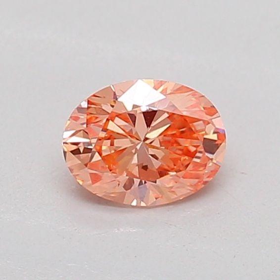 Loose Diamond - OVAL 0.25ct Fancy Intense Pinkish Orange VS2: Loose Diamond - OVAL 0.25ct Fancy Intense Pinkish Orange VS2 Source: This is a real non-mined Diamond that has been grown in a lab Shape: OVAL Carats: 0.25 Color: Fancy Intense Pinkish Orange Certific