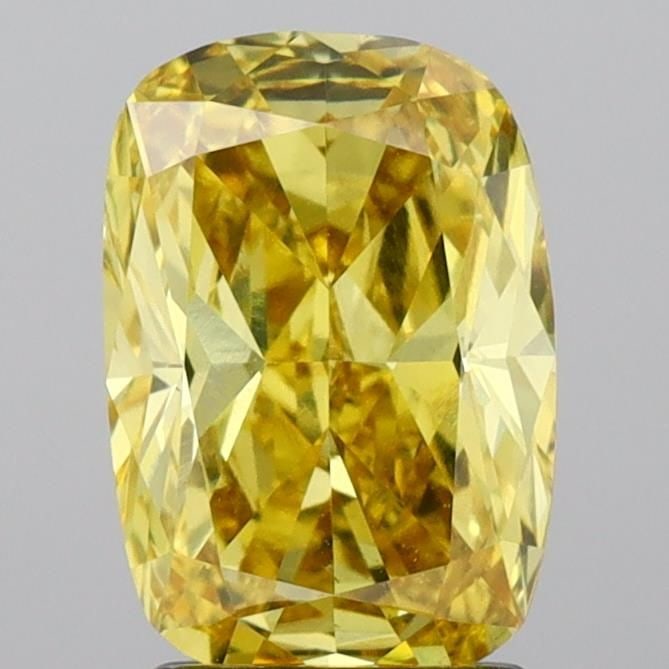 Loose Diamond - CUSHION MODIFIED 1.76ct Fancy Vivid Yellow VS1: Loose Diamond - CUSHION MODIFIED 1.76ct Fancy Vivid Yellow VS1 Source: This is a real non-mined Diamond that has been grown in a lab Shape: CUSHION MODIFIED Carats: 1.76 Color: Fancy Vivid Yellow Cert