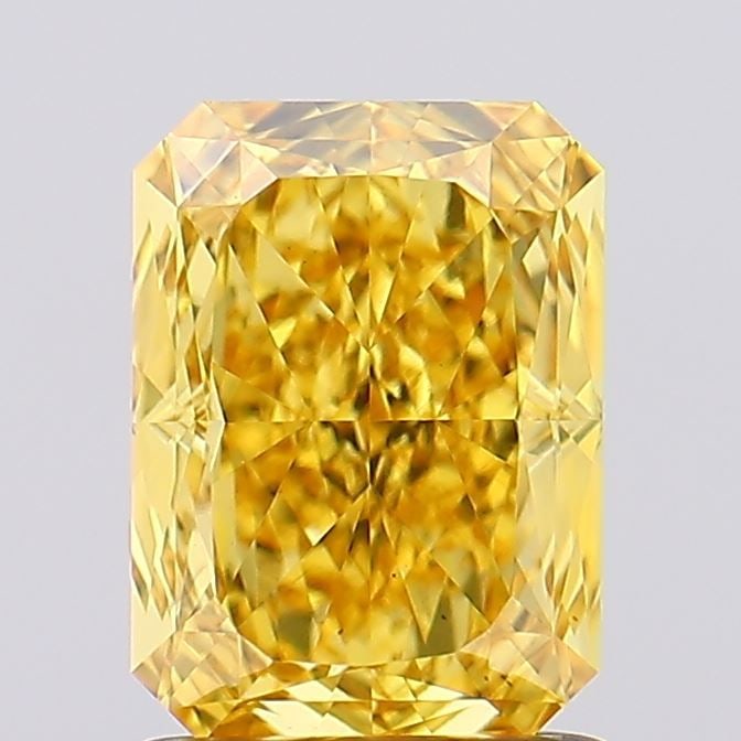 Loose Diamond - RADIANT 1.73ct Fancy Vivid Yellow VS1: Loose Diamond - RADIANT 1.73ct Fancy Vivid Yellow VS1 Source: This is a real non-mined Diamond that has been grown in a lab Shape: RADIANT Carats: 1.73 Color: Fancy Vivid Yellow Certification: IGI Vid