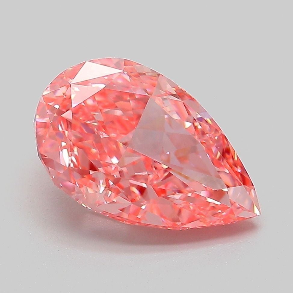 Loose Diamond - PEAR 3.07ct Fancy Vivid Pink VVS2: Loose Diamond - PEAR 3.07ct Fancy Vivid Pink VVS2 Source: This is a real non-mined Diamond that has been grown in a lab Shape: PEAR Carats: 3.07 Color: Fancy Vivid Pink Certification: IGI Video: