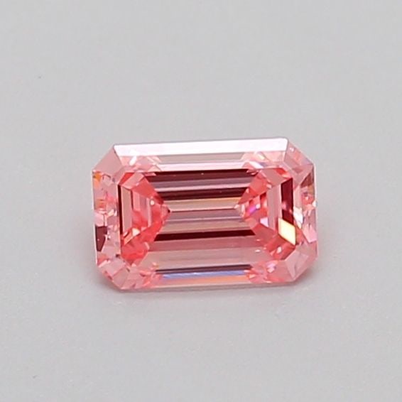 Loose Diamond - EMERALD 0.31ct Fancy Vivid Pink VS2: Loose Diamond - EMERALD 0.31ct Fancy Vivid Pink VS2 Source: This is a real non-mined Diamond that has been grown in a lab Shape: EMERALD Carats: 0.31 Color: Fancy Vivid Pink Certification: IGI Video: