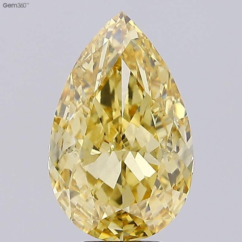 Loose Diamond - PEAR 8.35ct Fancy Vivid Yellow VS1: Loose Diamond - PEAR 8.35ct Fancy Vivid Yellow VS1 Source: This is a real non-mined Diamond that has been grown in a lab Shape: PEAR Carats: 8.35 Color: Fancy Vivid Yellow Certification: IGI Video: