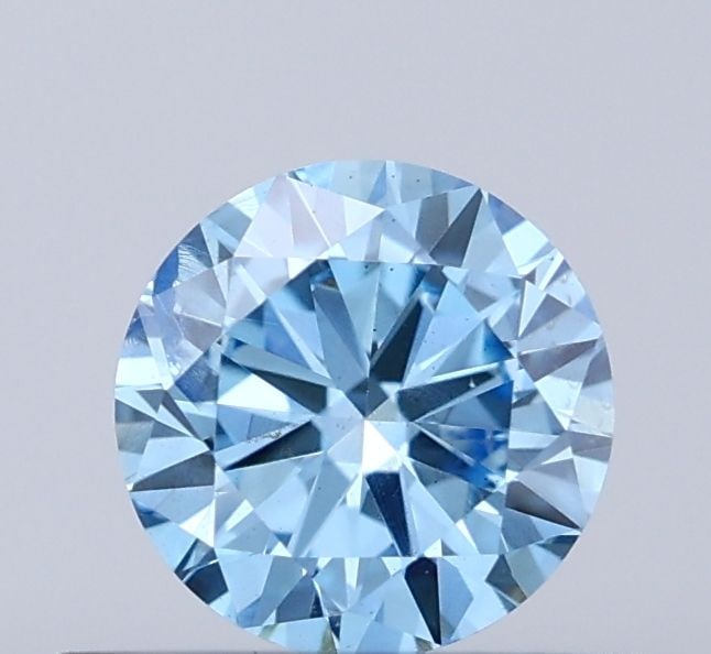 Loose Diamond - ROUND 0.43ct Fancy Vivid Blue SI2: Loose Diamond - ROUND 0.43ct Fancy Vivid Blue SI2 Source: This is a real non-mined Diamond that has been grown in a lab Shape: ROUND Carats: 0.43 Color: Fancy Vivid Blue Certification: IGI Video: