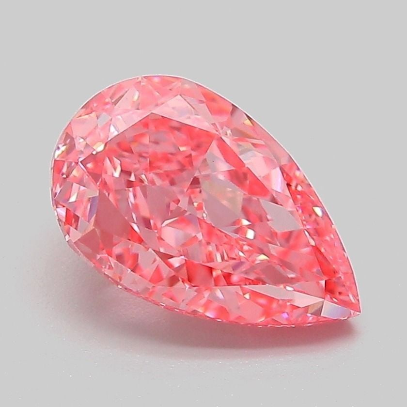 Loose Diamond - PEAR 2.08ct Fancy Vivid Pink VVS2: Loose Diamond - PEAR 2.08ct Fancy Vivid Pink VVS2 Source: This is a real non-mined Diamond that has been grown in a lab Shape: PEAR Carats: 2.08 Color: Fancy Vivid Pink Certification: IGI Video: