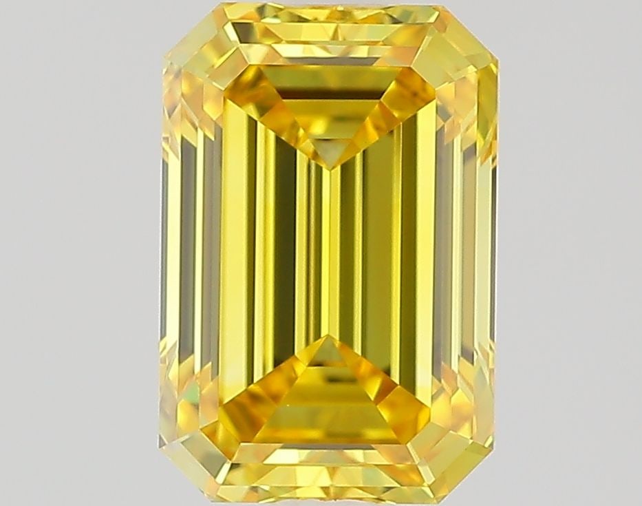 Loose Diamond - EMERALD 1.5ct Fancy Intense Yellow VS1: Loose Diamond - EMERALD 1.5ct Fancy Intense Yellow VS1 Source: This is a real non-mined Diamond that has been grown in a lab Shape: EMERALD Carats: 1.5 Color: Fancy Intense Yellow Certification: IGI V
