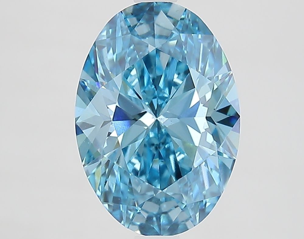 Loose Diamond - OVAL 3.01ct Fancy Vivid Blue VS1: Loose Diamond - OVAL 3.01ct Fancy Vivid Blue VS1 Source: This is a real non-mined Diamond that has been grown in a lab Shape: OVAL Carats: 3.01 Color: Fancy Vivid Blue Certification: IGI Video: