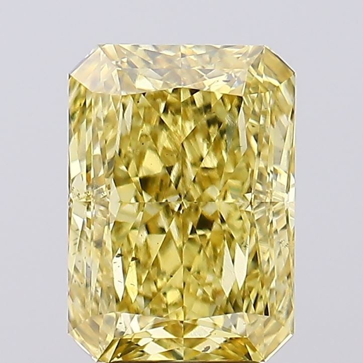 Loose Diamond - RADIANT 4.77ct Fancy Vivid Yellow VS2: Loose Diamond - RADIANT 4.77ct Fancy Vivid Yellow VS2 Source: This is a real non-mined Diamond that has been grown in a lab Shape: RADIANT Carats: 4.77 Color: Fancy Vivid Yellow Certification: IGI Vid