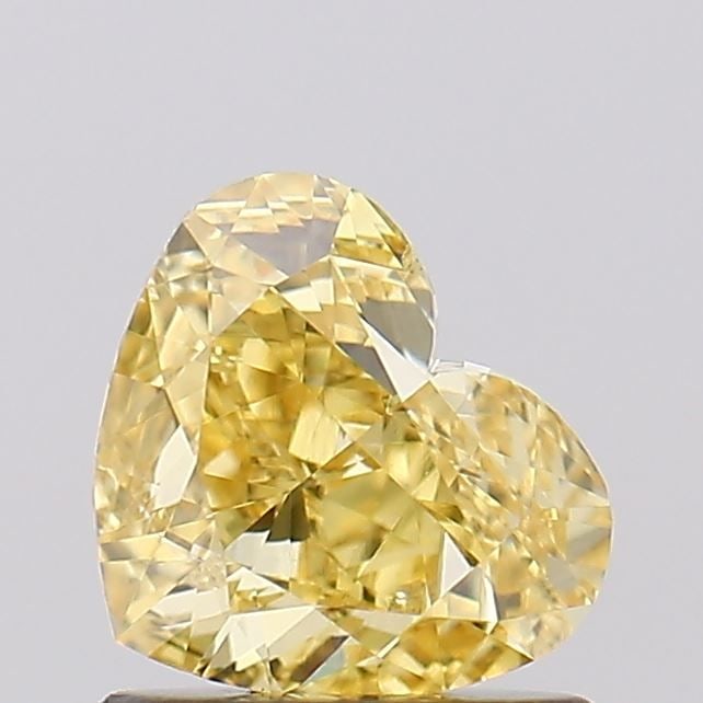 Loose Diamond - HEART 1.0ct Fancy Intense Yellow VS2: Loose Diamond - HEART 1.0ct Fancy Intense Yellow VS2 Source: This is a real non-mined Diamond that has been grown in a lab Shape: HEART Carats: 1.0 Color: Fancy Intense Yellow Certification: IGI Video