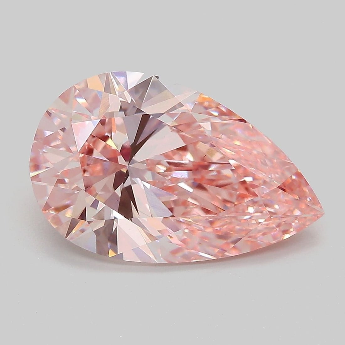 Loose Diamond - PEAR 5.02ct Fancy Intense Pink VS2: Loose Diamond - PEAR 5.02ct Fancy Intense Pink VS2 Source: This is a real non-mined Diamond that has been grown in a lab Shape: PEAR Carats: 5.02 Color: Fancy Intense Pink Certification: IGI Video: