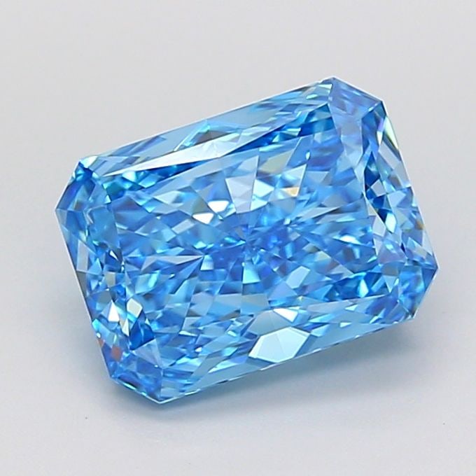Loose Diamond - RADIANT 3.42ct Fancy Vivid Blue VVS2: Loose Diamond - RADIANT 3.42ct Fancy Vivid Blue VVS2 Source: This is a real non-mined Diamond that has been grown in a lab Shape: RADIANT Carats: 3.42 Color: Fancy Vivid Blue Certification: IGI Video:
