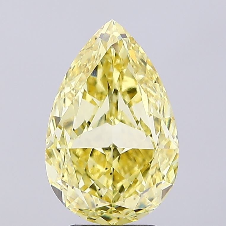 Loose Diamond - PEAR 4.03ct Fancy Intense Yellow VS2: Loose Diamond - PEAR 4.03ct Fancy Intense Yellow VS2 Source: This is a real non-mined Diamond that has been grown in a lab Shape: PEAR Carats: 4.03 Color: Fancy Intense Yellow Certification: IGI Video