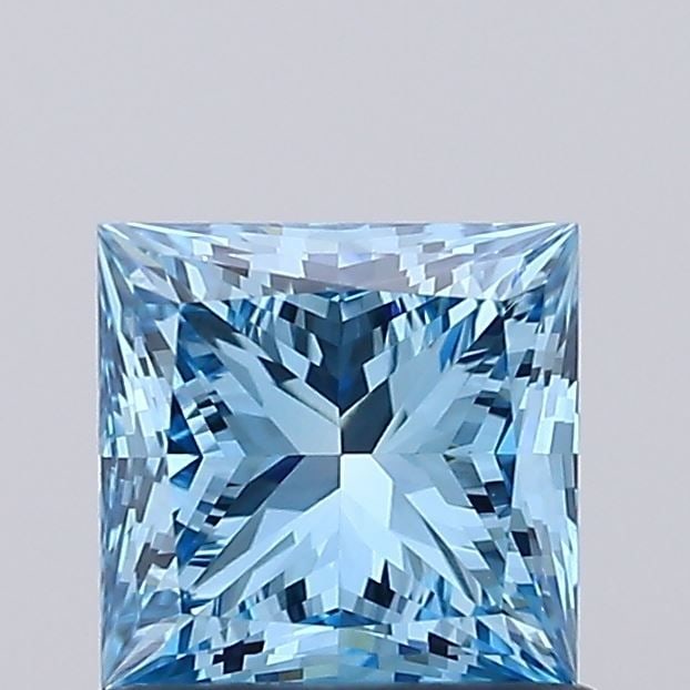 Loose Diamond - PRINCESS 0.91ct Fancy Vivid Blue VVS2: Loose Diamond - PRINCESS 0.91ct Fancy Vivid Blue VVS2 Source: This is a real non-mined Diamond that has been grown in a lab Shape: PRINCESS Carats: 0.91 Color: Fancy Vivid Blue Certification: IGI Vide