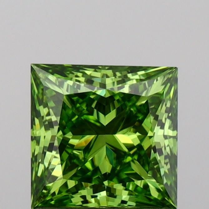 Loose Diamond - PRINCESS 1.0ct Fancy Vivid Green VVS2: Loose Diamond - PRINCESS 1.0ct Fancy Vivid Green VVS2 Source: This is a real non-mined Diamond that has been grown in a lab Shape: PRINCESS Carats: 1.0 Color: Fancy Vivid Green Certification: IGI Vide
