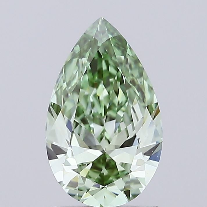 Loose Diamond - PEAR 1.02ct Fancy Vivid Green VS1: Loose Diamond - PEAR 1.02ct Fancy Vivid Green VS1 Source: This is a real non-mined Diamond that has been grown in a lab Shape: PEAR Carats: 1.02 Color: Fancy Vivid Green Certification: IGI Video: