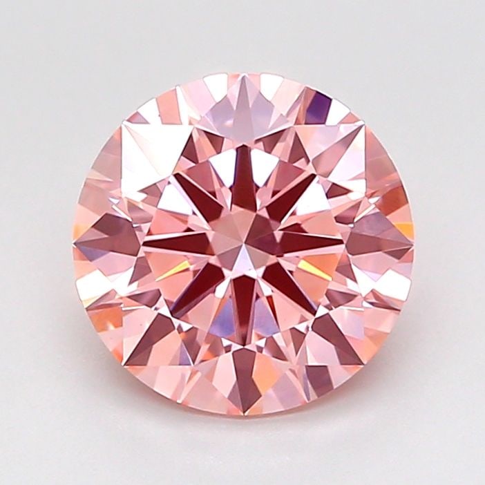 Ideal Loose Diamond - ROUND 2.06ct Fancy Vivid Pink VS1: Ideal Loose Diamond - ROUND 2.06ct Fancy Vivid Pink VS1 Source: This is a real non-mined Diamond that has been grown in a lab Shape: ROUND Carats: 2.06 Color: Fancy Vivid Pink Certification: IGI Video